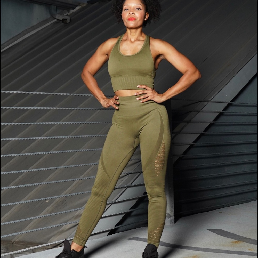 Army Green Athleisure Gymwear set